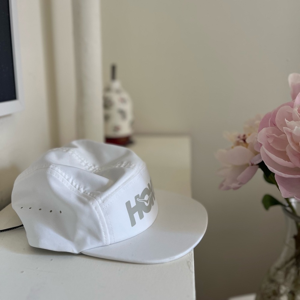 White Hoka Cap